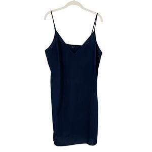 Madewell Lightweight Slip Dress Navy Blue 100% Cotton Size 16